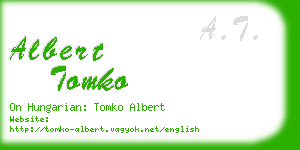 albert tomko business card
